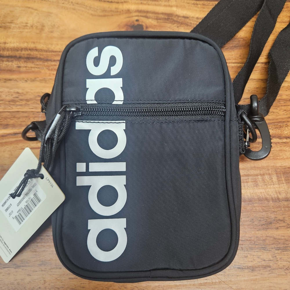 Adidas Core Festival Crossbody Bag Black White Logo 5150802 NWT